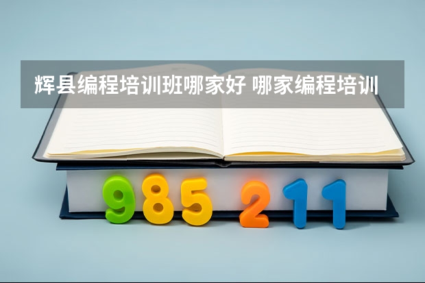 辉县编程培训班哪家好 哪家编程培训机构靠谱