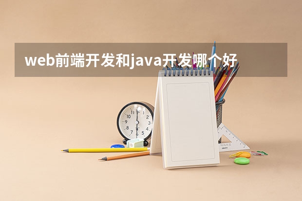 web前端开发和java开发哪个好 做web前端开发还是java后端开发？哪个前景好