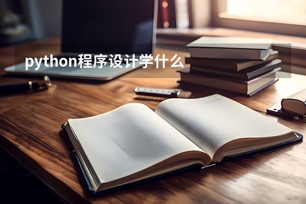 python程序设计学什么