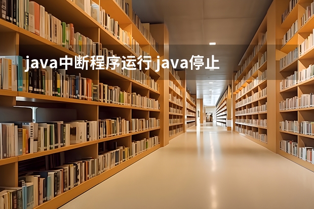 java中断程序运行 java停止执行程序